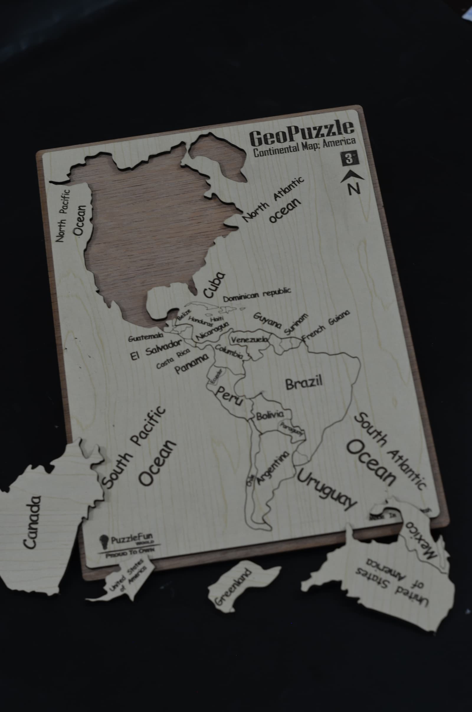 Continental Map Puzzle (America) (Non Magnetic)