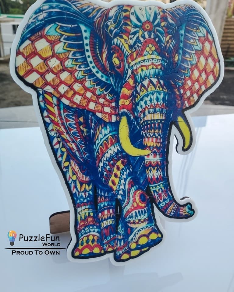 Colorful Puzzle (Gradient Elephant)