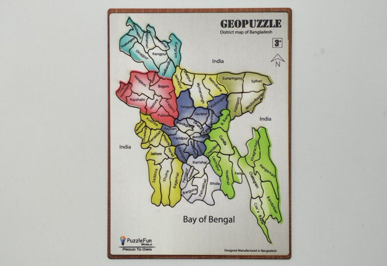 Bangladesh Map Colour Puzzle English PuzzleFun World